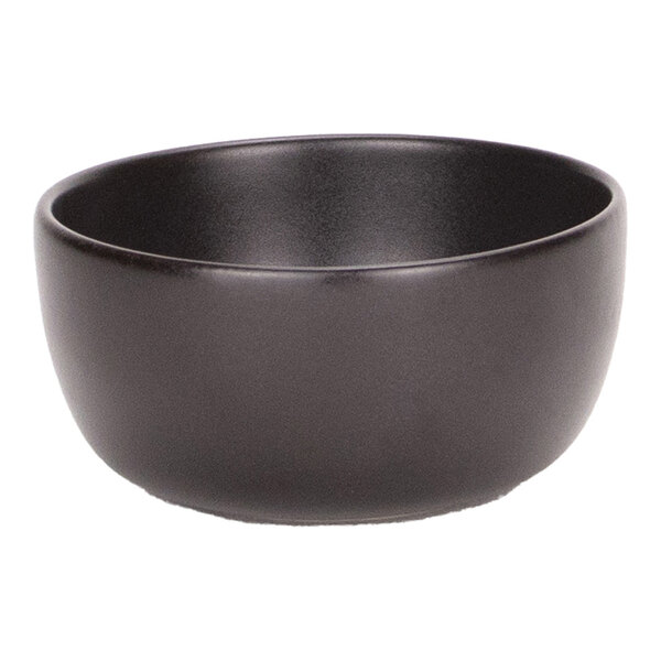 Maria Portugal Terracota Harmony by Arc Cardinal 5 oz. Matte Black Round Stoneware Ramekin - 12/Case