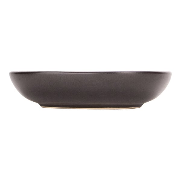 Maria Portugal Terracota Harmony by Arc Cardinal 6 oz. Matte Black Organic Stoneware Coupe Bowl - 6/Case