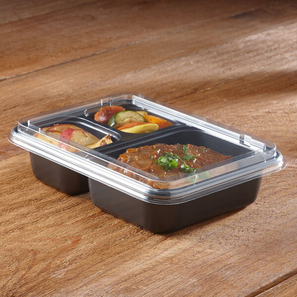 Sabert Hot Collection Clear PET Plastic Lid for 8 1/2" x 6 1/2" Containers - 390/Case