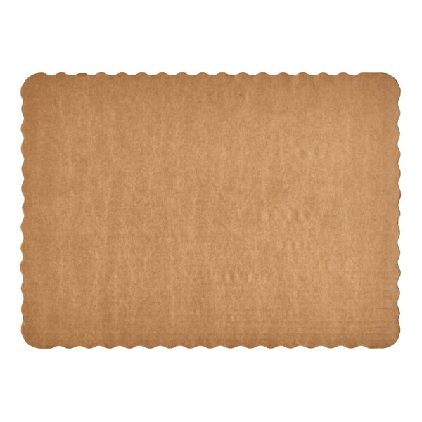 Enjay 18 3/4" x 13 3/4" Gold Laminated Corrugated 1/2 Sheet Cake Board - 50/Case