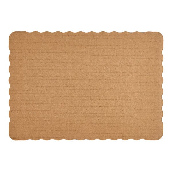Enjay 13 3/4" x 9 3/4" Gold Laminated Corrugated 1/4 Sheet Cake Board - 100/Case