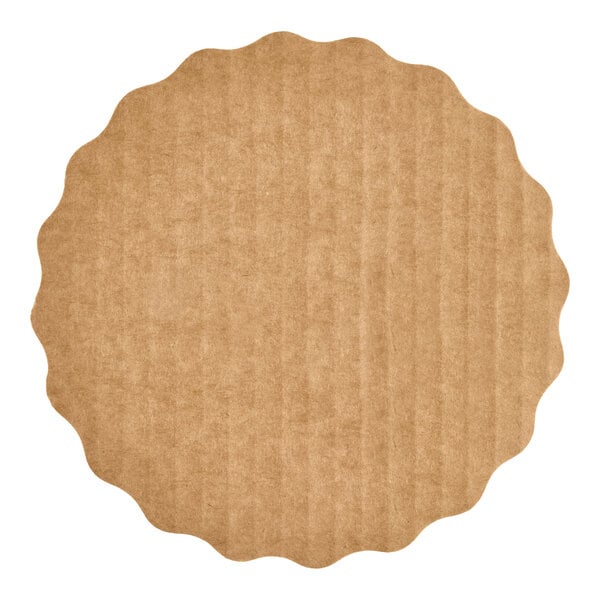 Enjay 6 1/4" Gold Laminated Corrugated Cake Circle - 200/Case