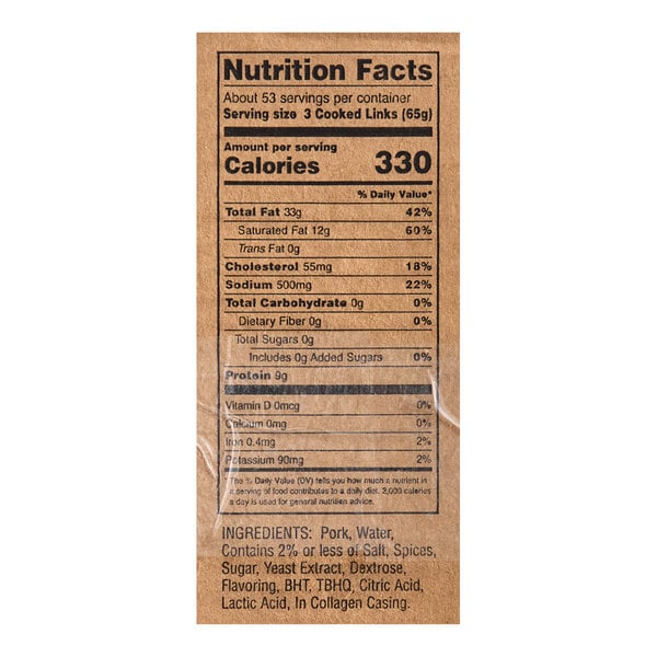 Hormel Griddlemaster Raw Skin-On Pork Sausage Links 1 oz. - 159/Case