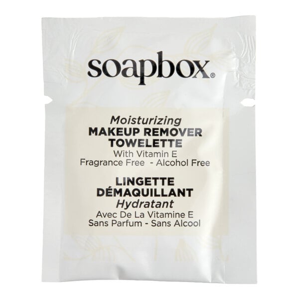 Soapbox Moisturizing Makeup Remover Towelette / Wipe - 500/Case
