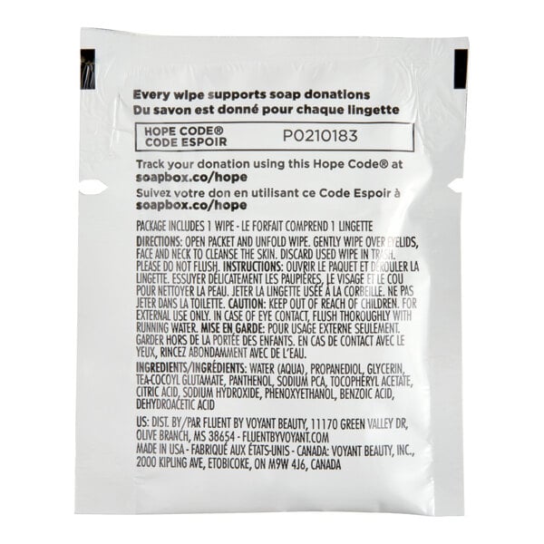 Soapbox Moisturizing Makeup Remover Towelette / Wipe - 500/Case