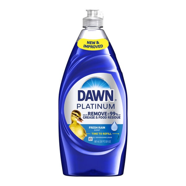 Dawn Platinum 10030772222307 30 oz. Fresh Rain Dish Soap - 8/Case