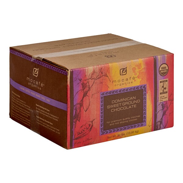 MOCAFE Organic Dominican Sweet Ground Chocolate Mix Powder 30 lb.