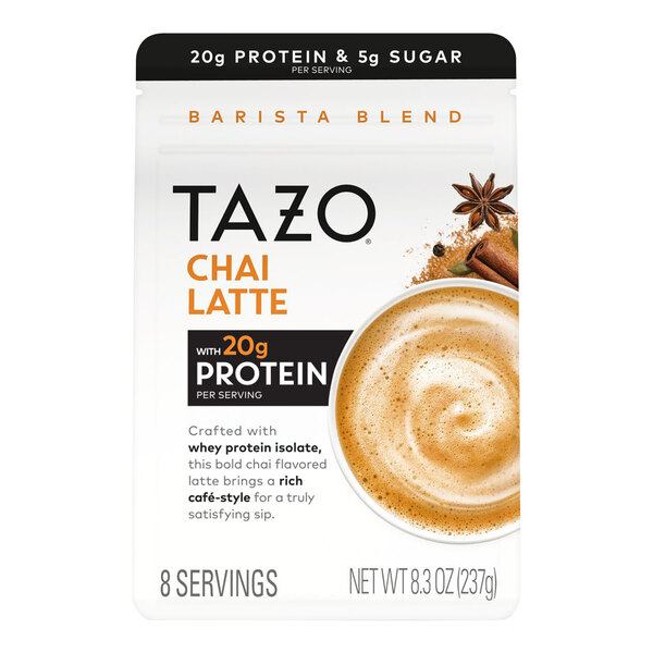 Tazo Protein Chai Latte Powder 8.3 oz. - 5/Case