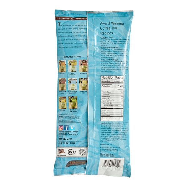 MOCAFE Vanilla Bean Frappe Mix Powder 3 lb.
