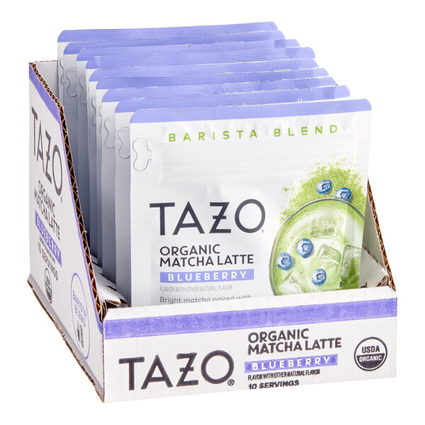 Tazo Organic Blueberry Matcha Latte Powder 100 Gram - 9/Case