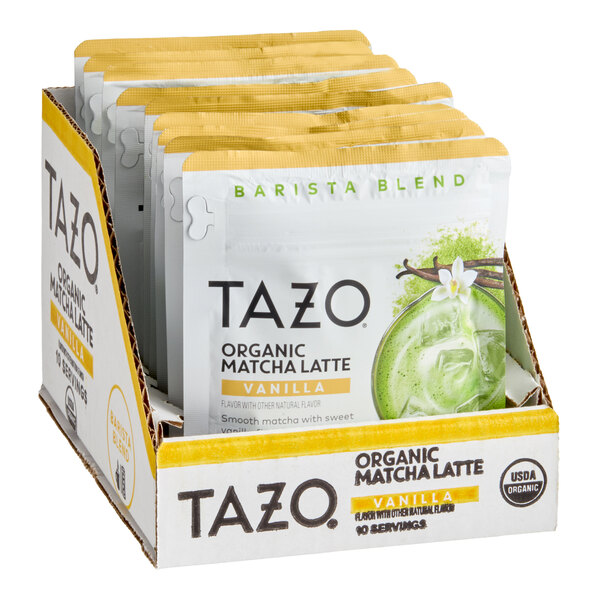 Tazo Organic Vanilla Matcha Latte Powder 100 Gram - 9/Case