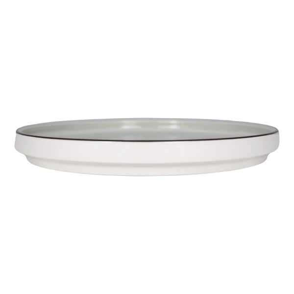 International Tableware Rotana 8 1/4" Round Stone Raised Rim Stoneware Plate - 24/Case