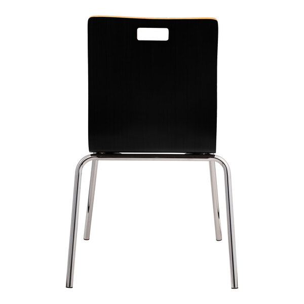 National Public Seating Bushwick Bentwood Series Black Finish Cafe Chair
