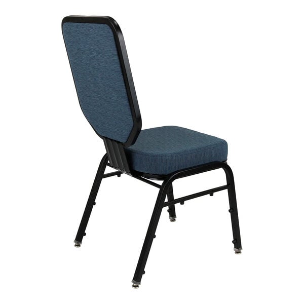 National Public Seating 9600 Series Flex-Back Blue Lagoon Fabric Stackable Banquet Chair