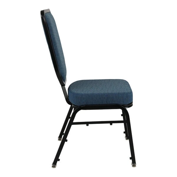 National Public Seating 9600 Series Flex-Back Blue Lagoon Fabric Stackable Banquet Chair