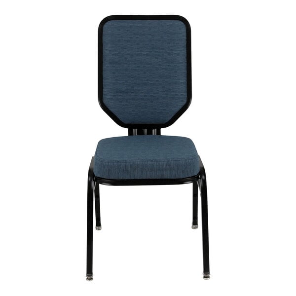 National Public Seating 9600 Series Flex-Back Blue Lagoon Fabric Stackable Banquet Chair