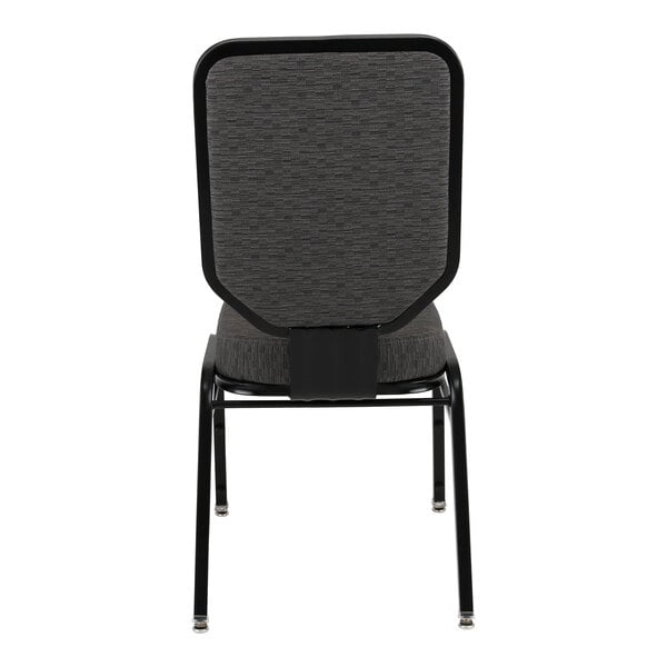 National Public Seating 9600 Series Flex-Back Onyx Black Fabric Stackable Banquet Chair