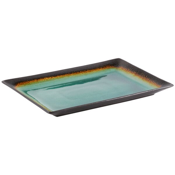 Libbey Hakone 13 1/2" x 9 1/4" Stoneware Platter - Sample