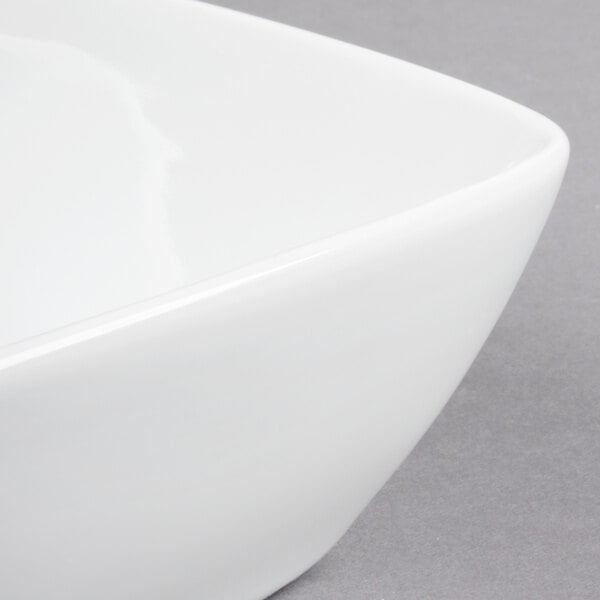 Libbey Chef's Selection 23 oz. Aluma White Porcelain Square Bowl - Sample