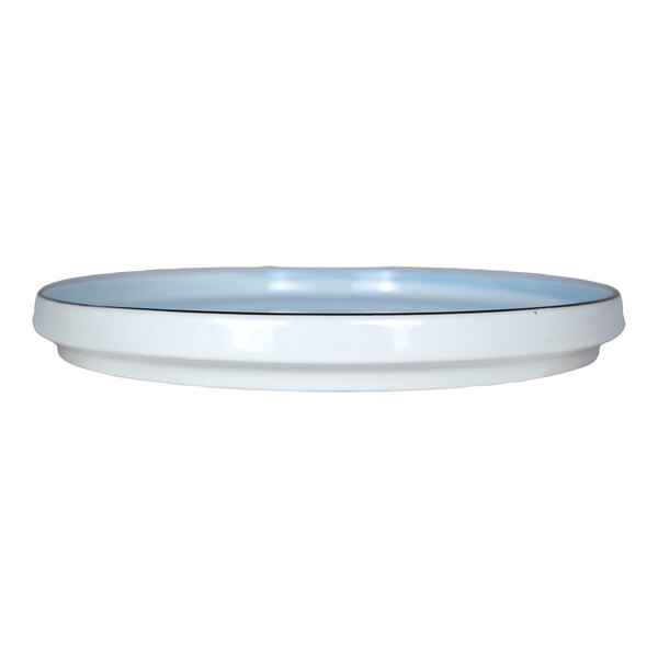 International Tableware Rotana 9 7/8" Round Iceberg Raised Rim Stoneware Plate - 12/Case
