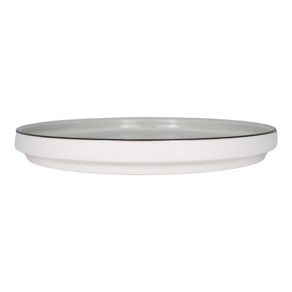 International Tableware Rotana 9 7/8" Round Stone Raised Rim Stoneware Plate - 12/Case