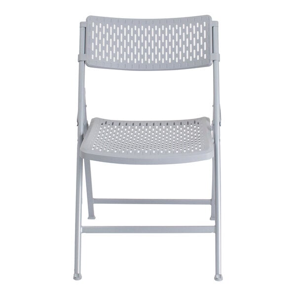 National Public Seating 1400 Series AirFlex Platinum Polypropylene Premium Folding Chair - 4/Case