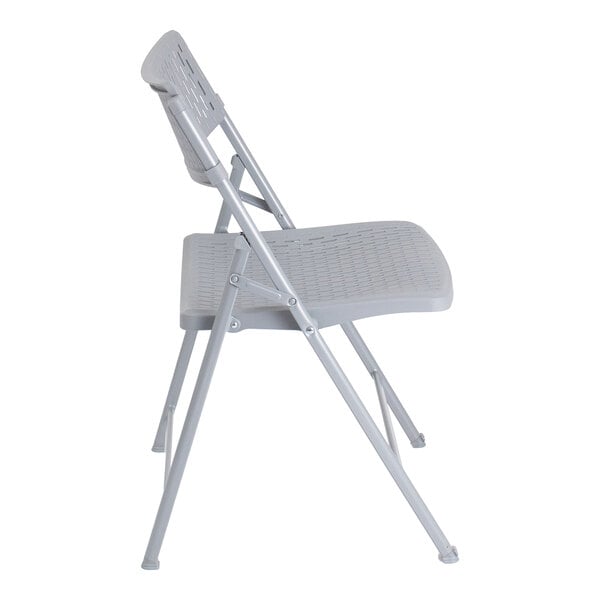 National Public Seating 1400 Series AirFlex Platinum Polypropylene Premium Folding Chair - 4/Case