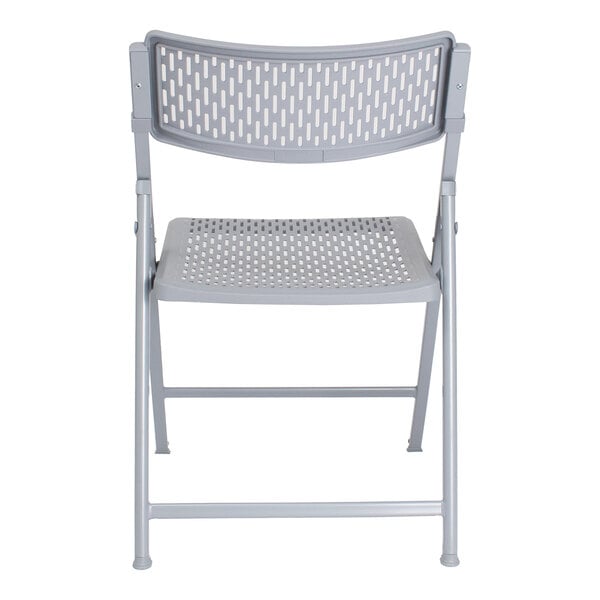 National Public Seating 1400 Series AirFlex Platinum Polypropylene Premium Folding Chair - 4/Case