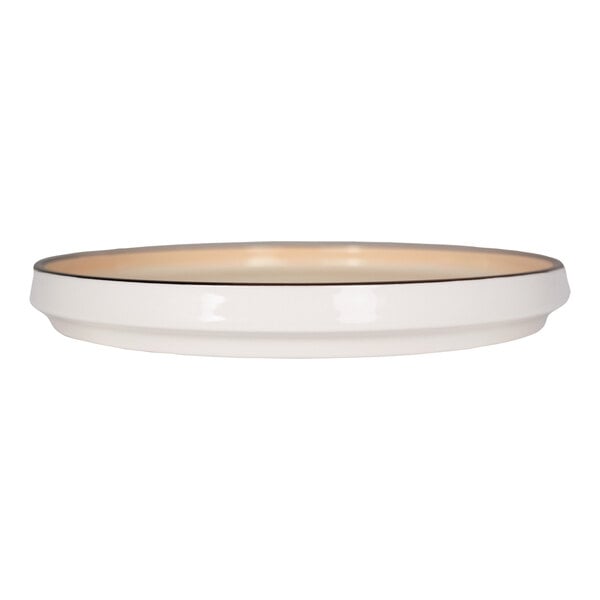 International Tableware Rotana 8 1/4" Round Wheat Raised Rim Stoneware Plate - 24/Case