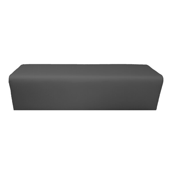 QA Group UrbanPanel 48" x 22" Graphite Elongated Slanted Waterfall Plain Upholstered Bench Seat Panel