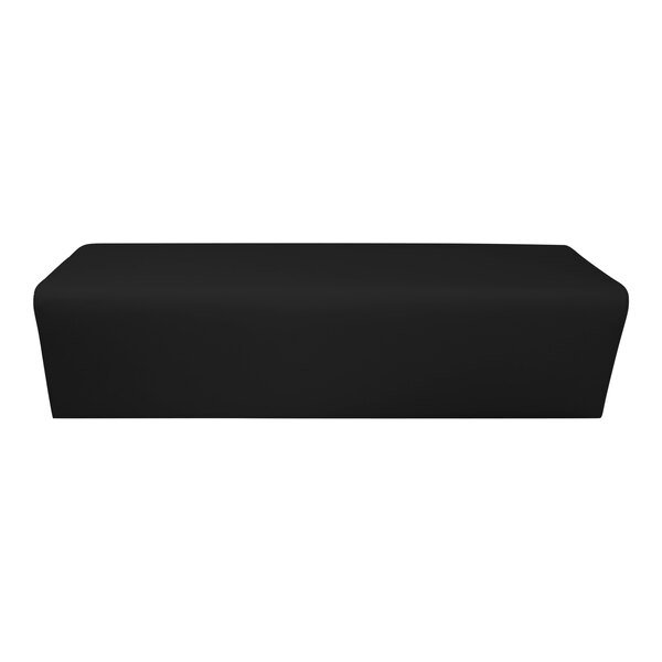 QA Group UrbanPanel 36" x 18" Ebony Elongated Slanted Waterfall Plain Upholstered Bench Seat Panel