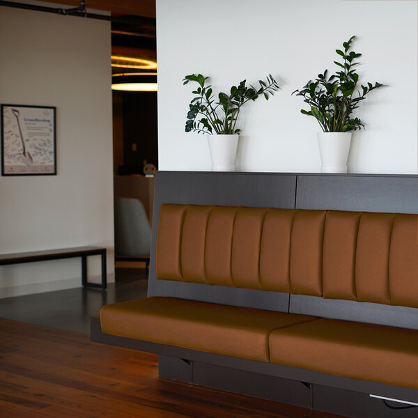 QA Group UrbanPanel 48" x 18" Cafe Straight Channeled Upholstered Bench Back Panel
