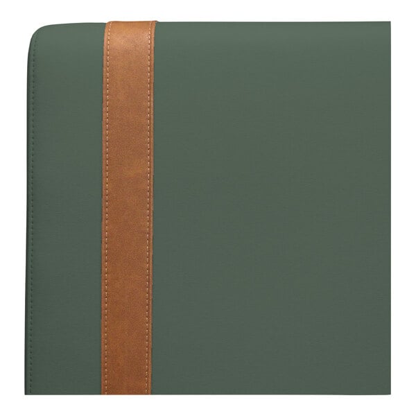 QA Group UrbanPanel 36" x 18" Evergreen Over-The-Top Upholstered Bench Back Panel with Sewn-In Straps