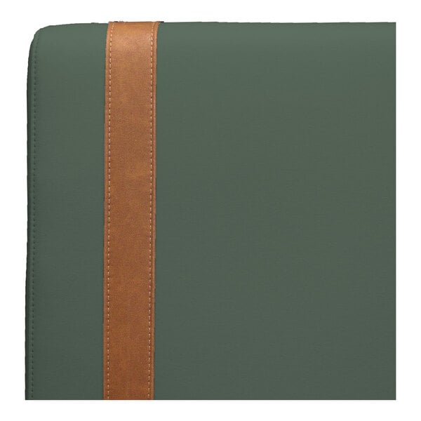 QA Group UrbanPanel 48" x 18" Evergreen Over-The-Top Upholstered Bench Back Panel with Sewn-In Straps
