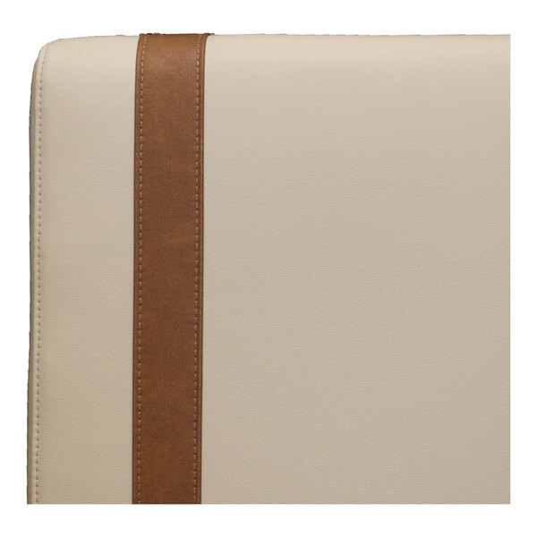 QA Group UrbanPanel 48" x 18" Fawn Straight Upholstered Bench Back Panel with Sewn-In Straps