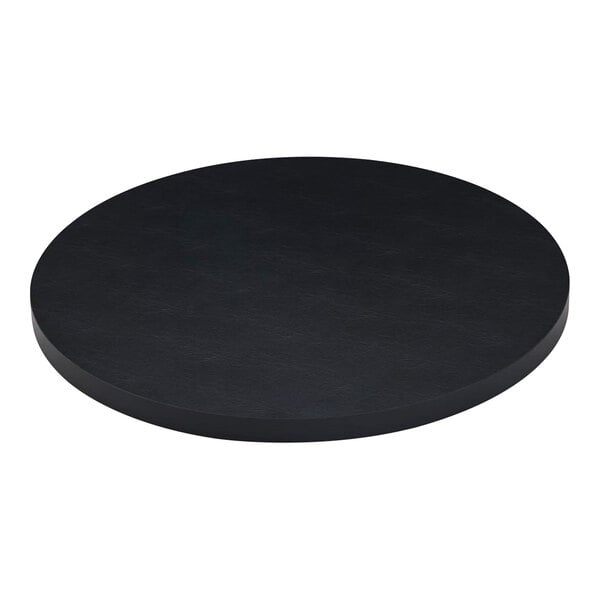 American Tables & Seating 30" Round Black Laminate MDF Table Top