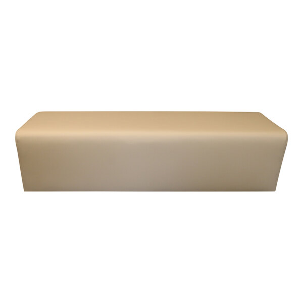 QA Group UrbanPanel 48" x 22" Fawn Elongated Slanted Waterfall Plain Upholstered Bench Seat Panel