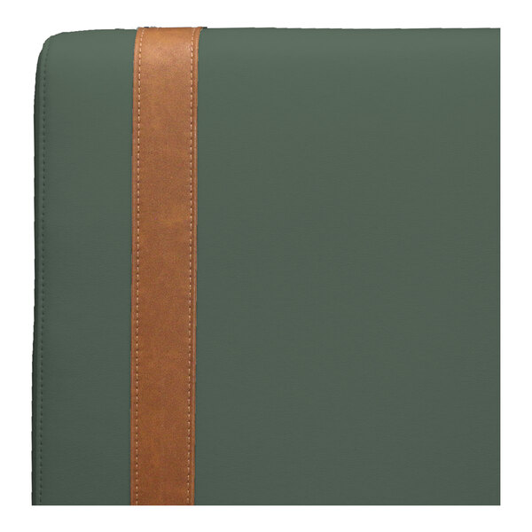 QA Group UrbanPanel 48" x 18" Evergreen Straight Upholstered Bench Back Panel with Sewn-In Straps