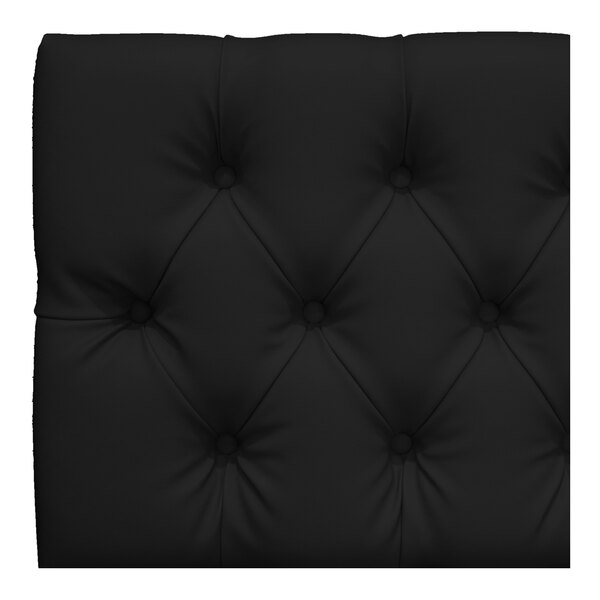 QA Group UrbanPanel 48" x 18" Ebony Over-The-Top Diamond Tufted Upholstered Bench Back Panel