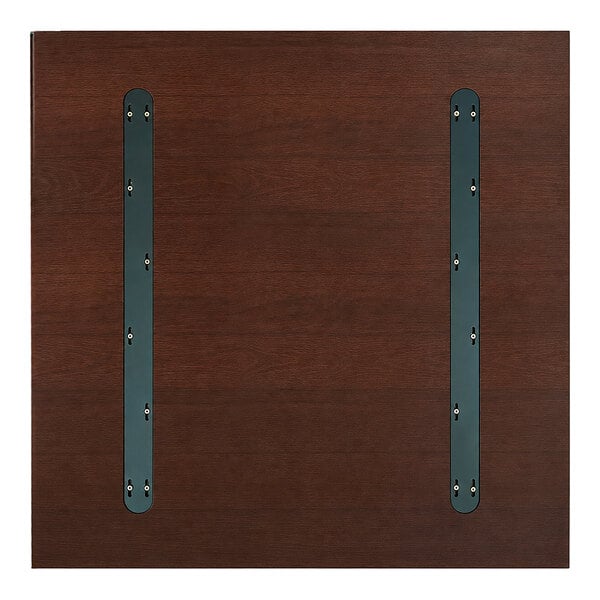 American Tables & Seating 36" x 36" Square Dark Walnut Beechwood Table Top