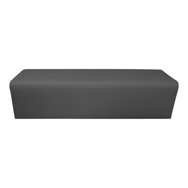 QA Group UrbanPanel 36" x 18" Graphite Elongated Slanted Waterfall Plain Upholstered Bench Seat Panel