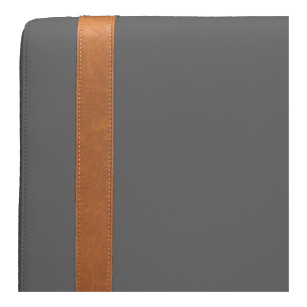 QA Group UrbanPanel 36" x 18" Graphite Straight Upholstered Bench Back Panel with Sewn-In Straps