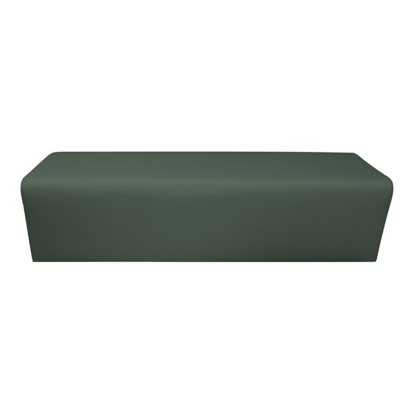 QA Group UrbanPanel 36" x 22" Evergreen Elongated Slanted Waterfall Plain Upholstered Bench Seat Panel