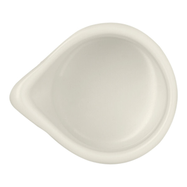 Tuxton TuxTrendz Malibu 2 oz. Matte White China Creamer - 24/Case