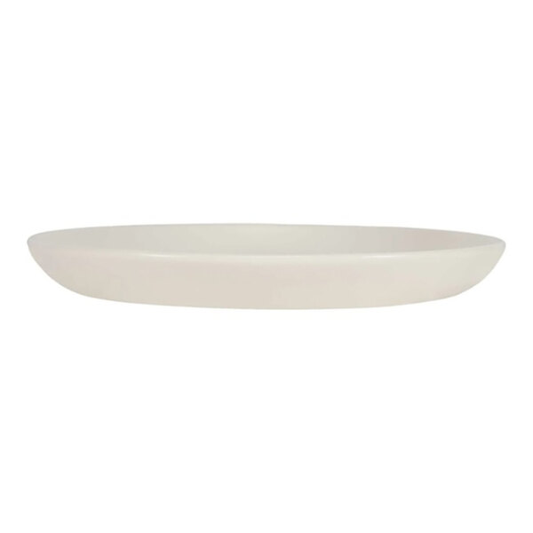 Tuxton TuxTrendz Malibu 10 1/2" Matte White Coupe China Plate - 12/Case