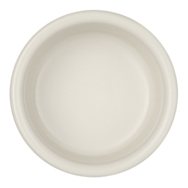 Tuxton TuxTrendz Malibu 2.5 oz. Matte White China Ramekin - 2/Case