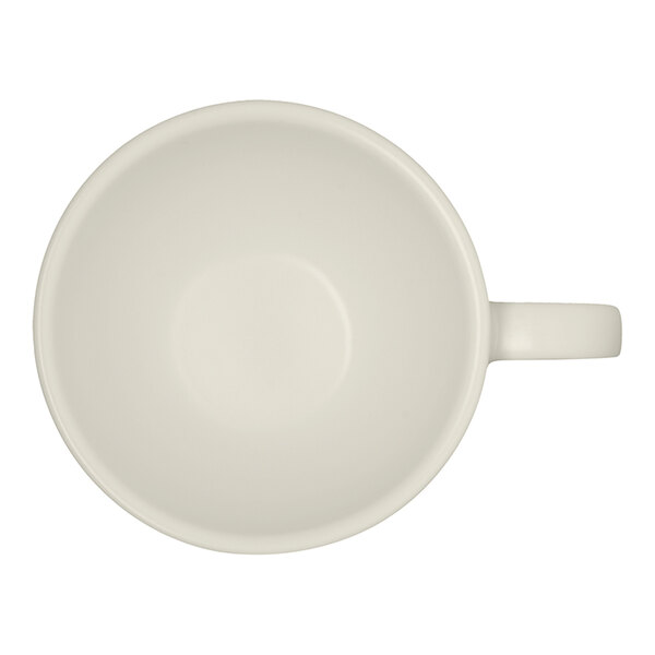 Tuxton TuxTrendz Malibu 13 oz. Matte White China Coffee Cup - 24/Case