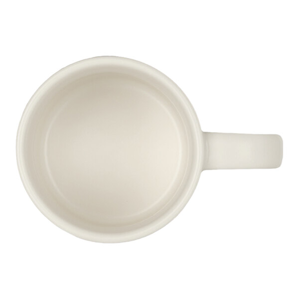 Tuxton TuxTrendz Malibu 12 oz. Matte White China Coffee Mug - 24/Case