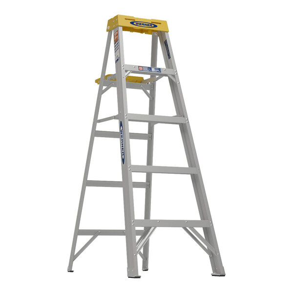 Werner 370 Series 5' Type IA 4-Step Aluminum Step Ladder 375
