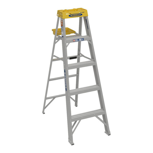Werner 370 Series 5' Type IA 4-Step Aluminum Step Ladder 375